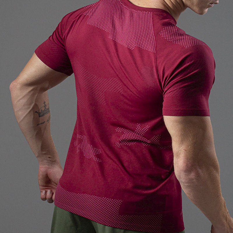 Camiseta Apex Dry Middle Lupus Vinho - Sem Costura