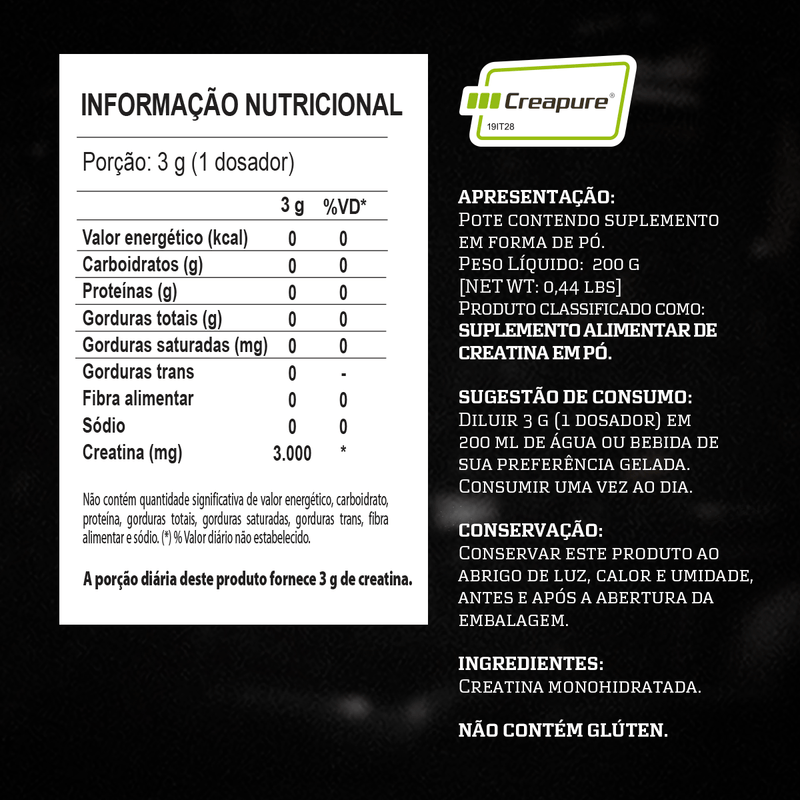 Creatine Creapure 200g Integralmedica