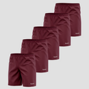 Kit 5 Bermudas Tenacity Bordô