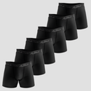 Kit 6 Cuecas Boxer Cotton Preta - Alpha Co