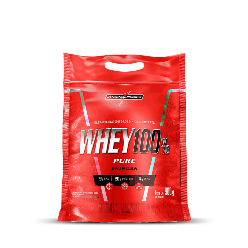 WHEY 100% REFIL 907G POUCH INTEGRALMEDICA