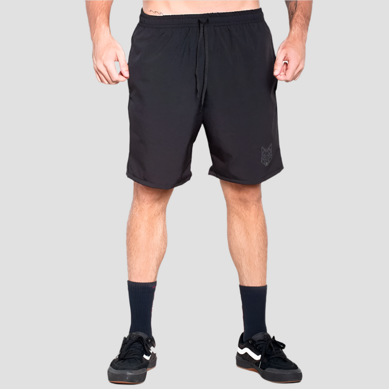 Kit 3 Shorts Pretos Dry Fit Lobo