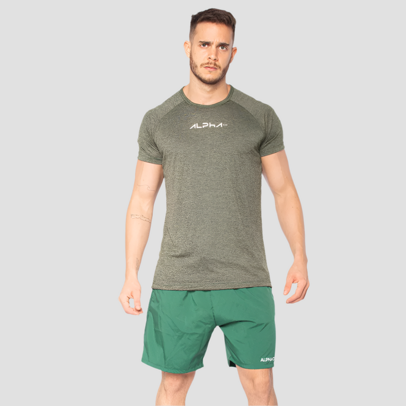 Camiseta Dry Fit  New Fluid Mescla Verde