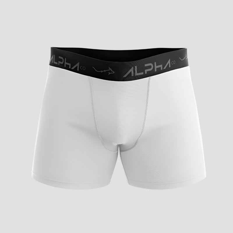 Kit 3 Cuecas Boxer Cotton Branca - Alpha Co