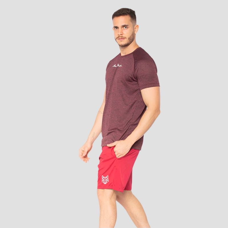 Camiseta Dry Fit  New Fluid Mescla Vinho