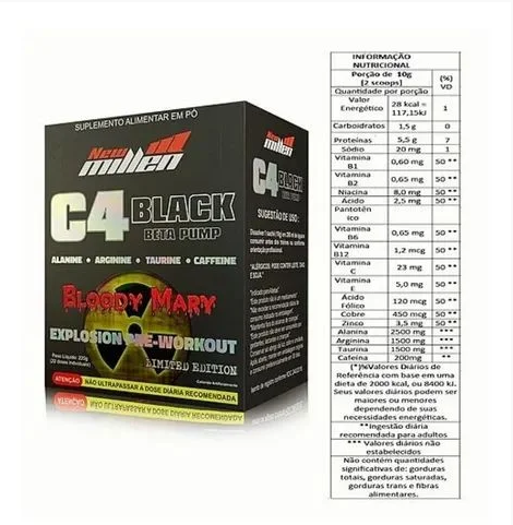 C4 Black Explosion 22 X 10g New Millen