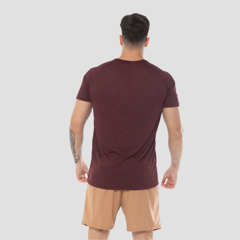 Camiseta Dry Fit Fluid Move Mescla Vinho