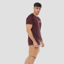 Camiseta Dry Fit Fluid Move Mescla Vinho