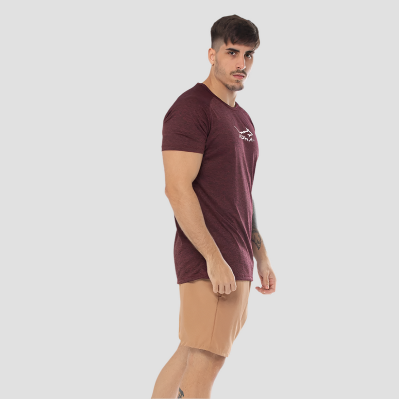 Camiseta Dry Fit Fluid Move Mescla Vinho