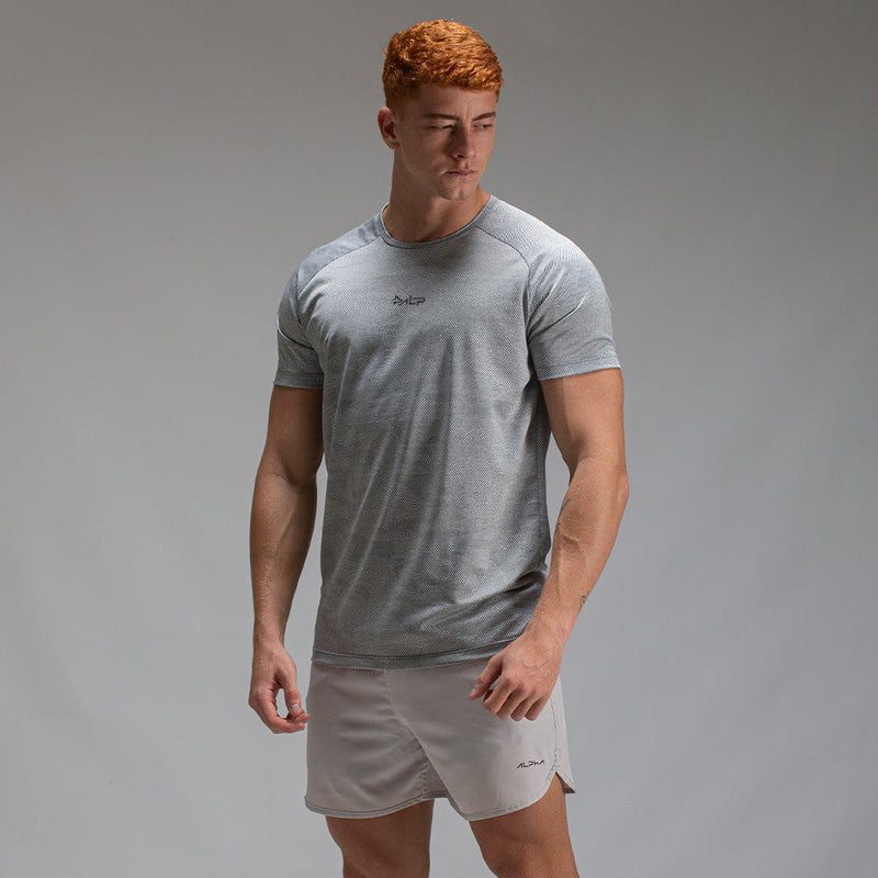Camiseta Dry Fit Camuflada New Tenacity Cinza Gelo