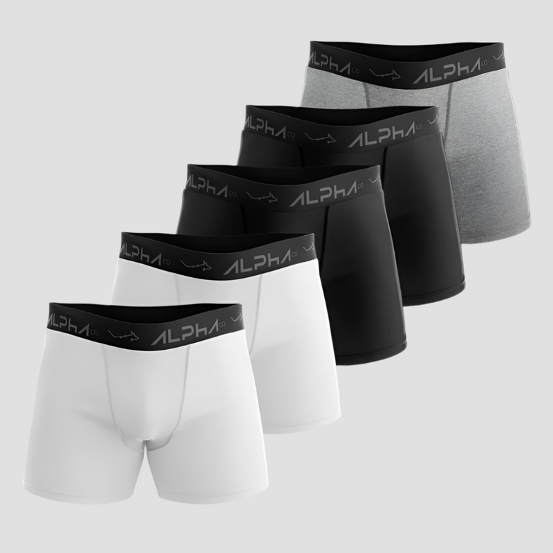 Kit 5 Cuecas Boxer Cotton - Alpha Co 01
