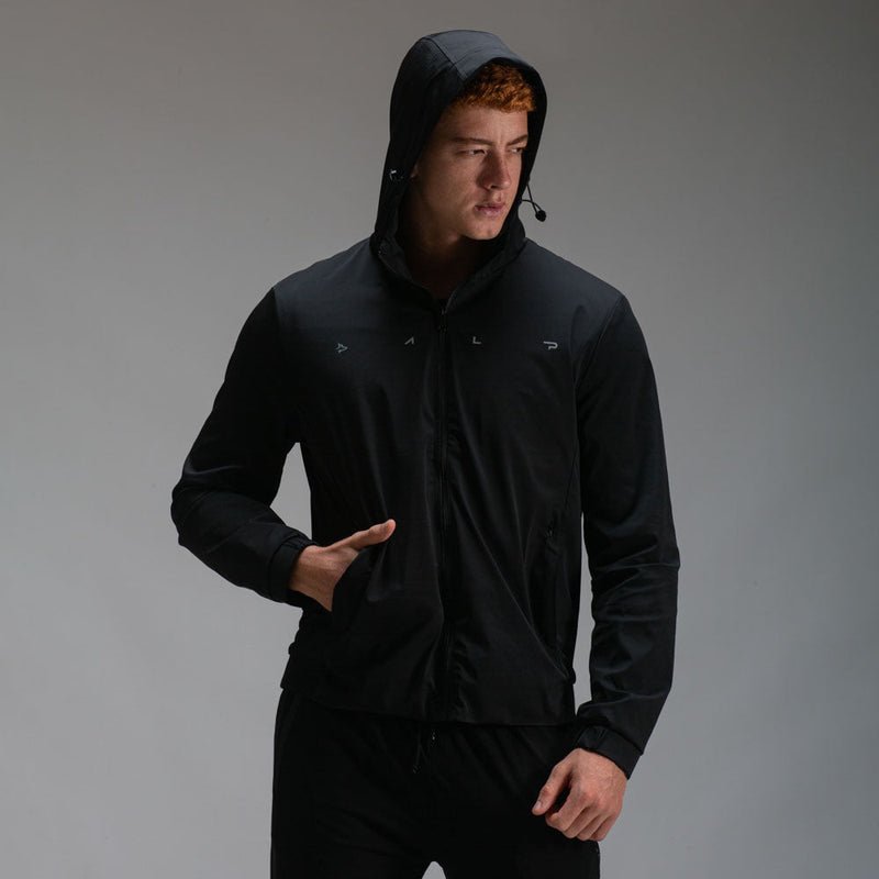 Jaqueta Com Capuz Alpha Flex Pró Preto