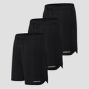 Kit 3 Bermudas Pretas Dry Basic