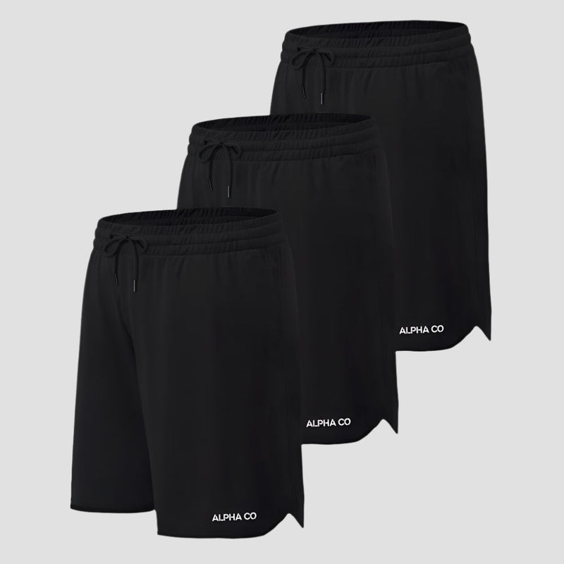 Kit 3 Bermudas Pretas Dry Basic