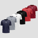 Kit 6 Camisetas Dry Fit Lobo Geométrico