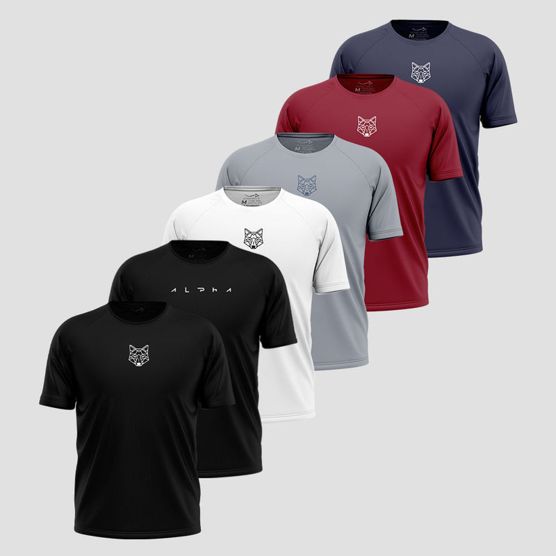 Kit 6 Camisetas de Alta Performance