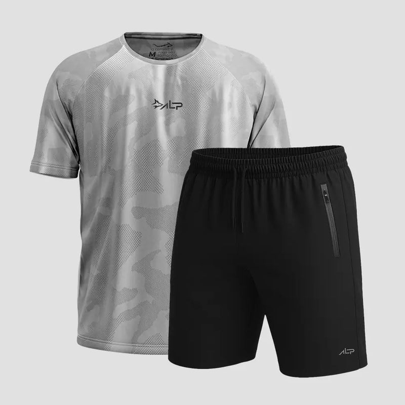 Kit Camiseta Camuflada + Bermuda Aerofit 01