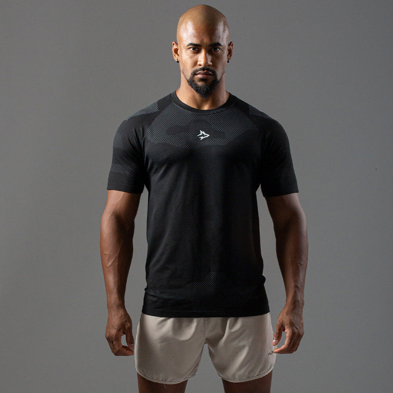 Camiseta Apex Dry Middle Lupus Preto - Sem Costura