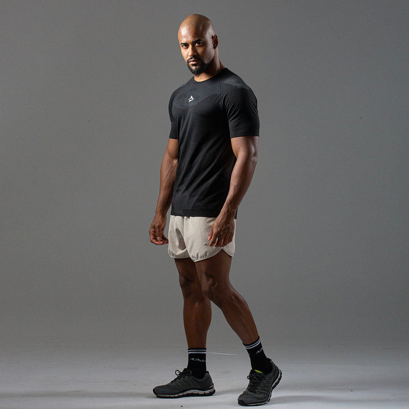 Camiseta Apex Dry Middle Lupus Preto - Sem Costura