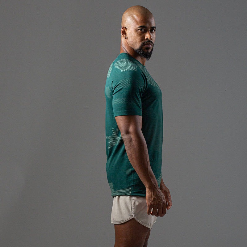 Camiseta Apex Dry Middle Lupus Verde - Sem Costura