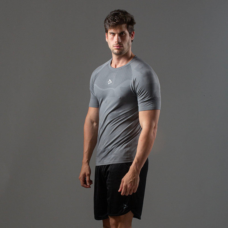 Camiseta Apex Dry Middle Lupus Cinza - Sem Costura