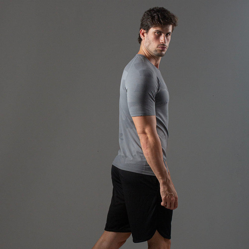 Camiseta Apex Dry Middle Lupus Cinza - Sem Costura