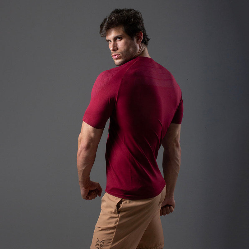 Camiseta Apex Dry New Tenacity Vinho - Sem Costura