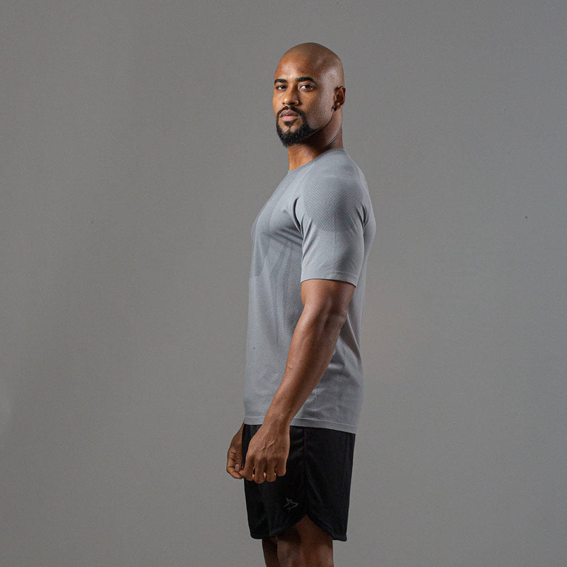 Camiseta Apex Dry New Tenacity Cinza - Sem Costura