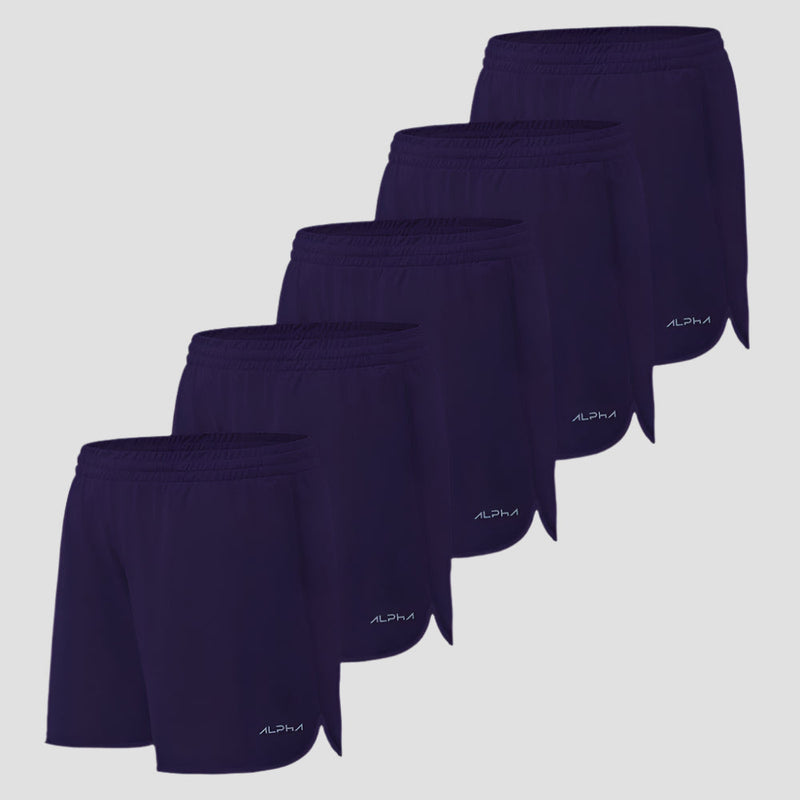 Kit 5 Shorts de Corrida Azul Marinho