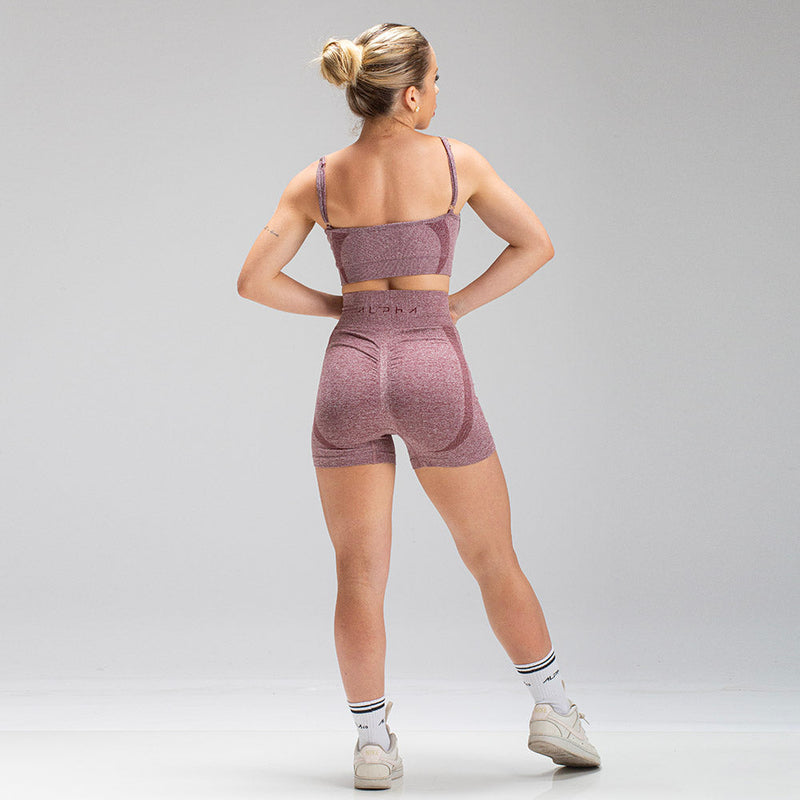 Top Alça Mescla Vinho Seamless Alpha Co