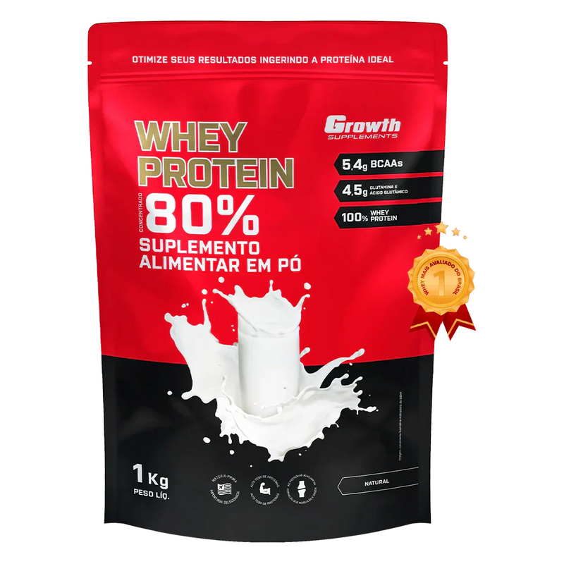 WHEY PROTEIN GROWTH. PROTEÍNA DO SORO DO LEITE PURA.