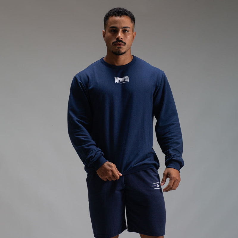 Camisa Moletom Manga Longa Strong Marinho