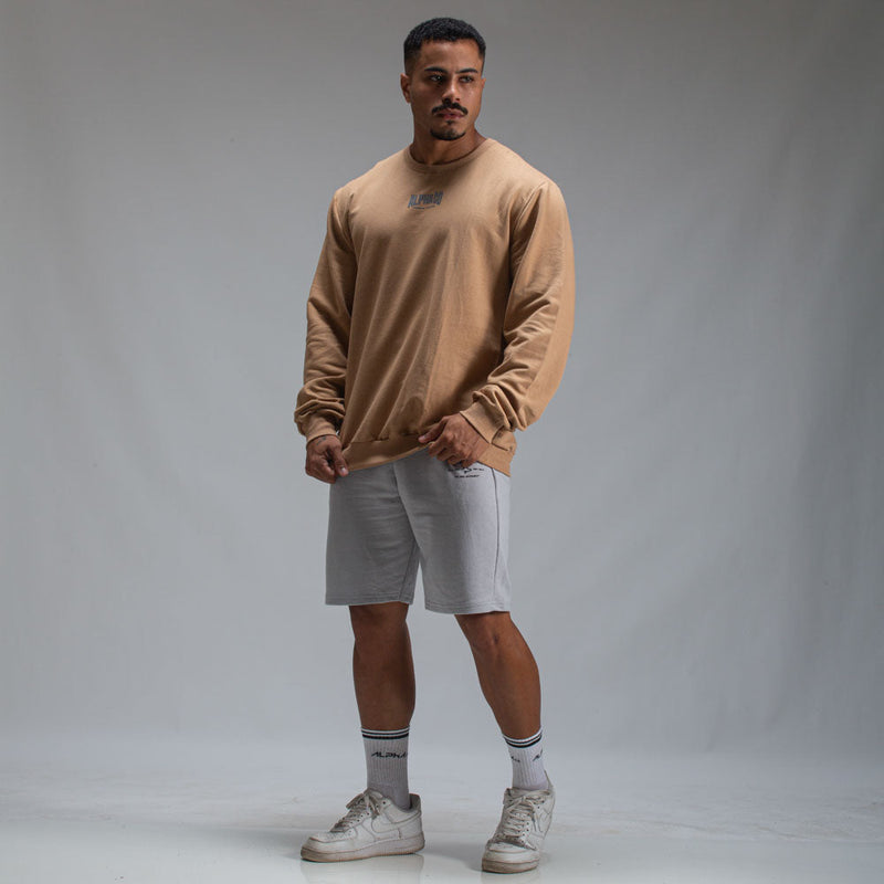 Camisa Moletom Manga Longa Strong Marrom