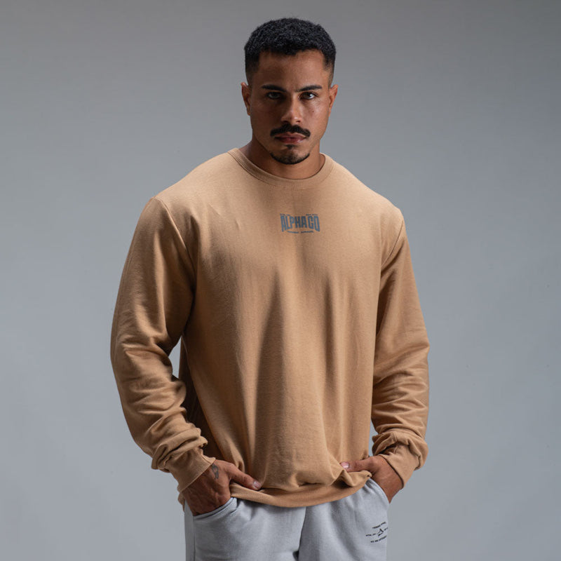 Camisa Moletom Manga Longa Strong Marrom