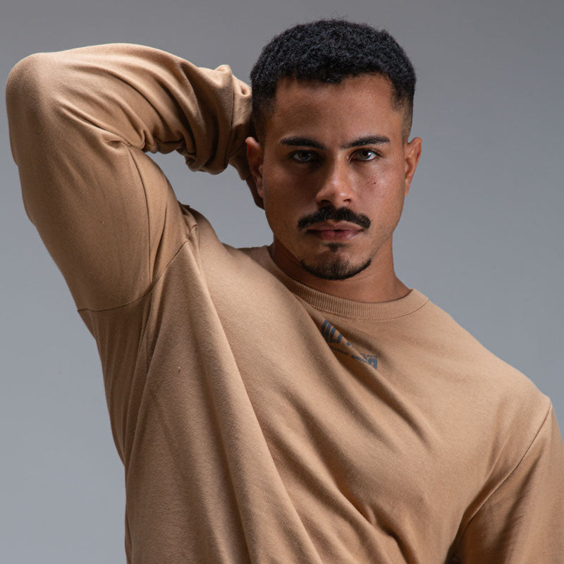 Camisa Moletom Manga Longa Strong Marrom