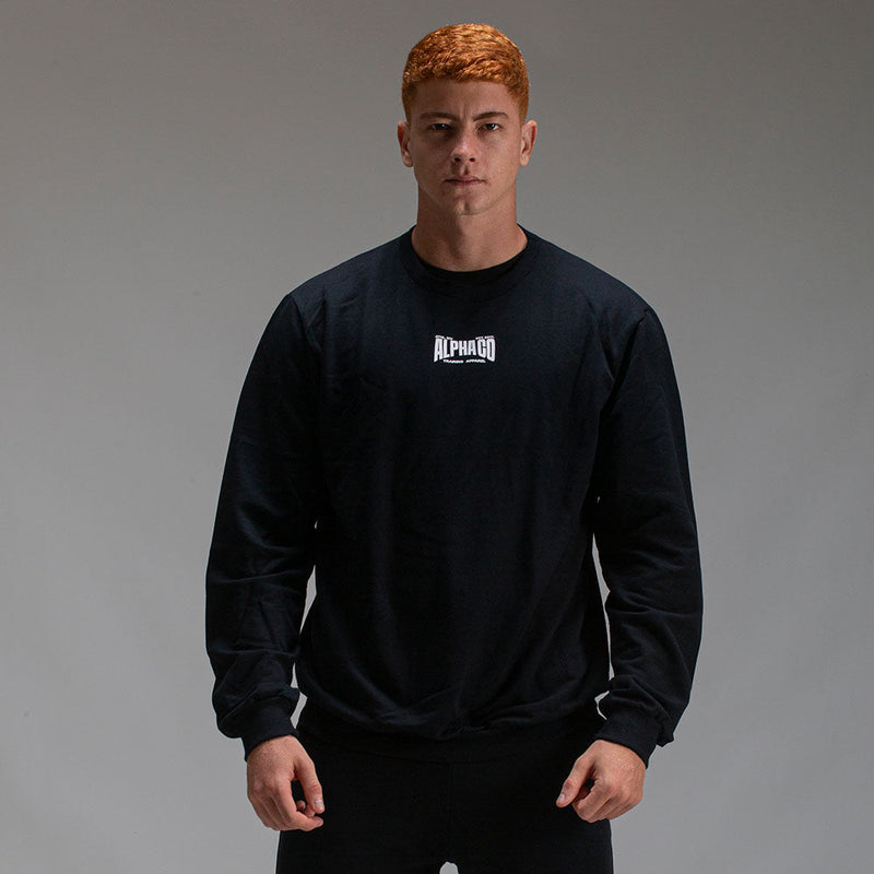 Camisa Moletom Manga Longa Strong Preta