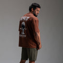 Camiseta Oversized Power Marrom