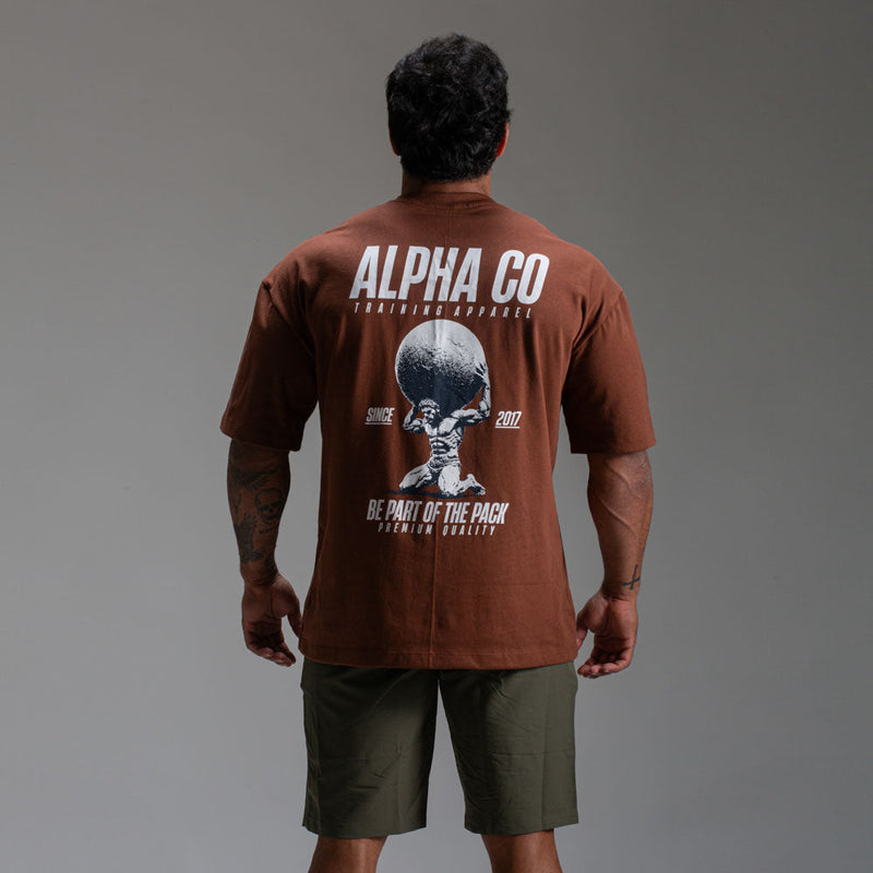 Camiseta Oversized Power Marrom