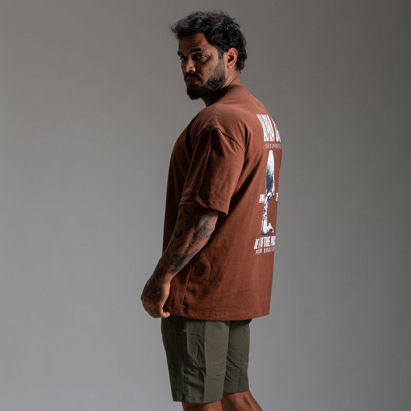 Camiseta Oversized Power Marrom