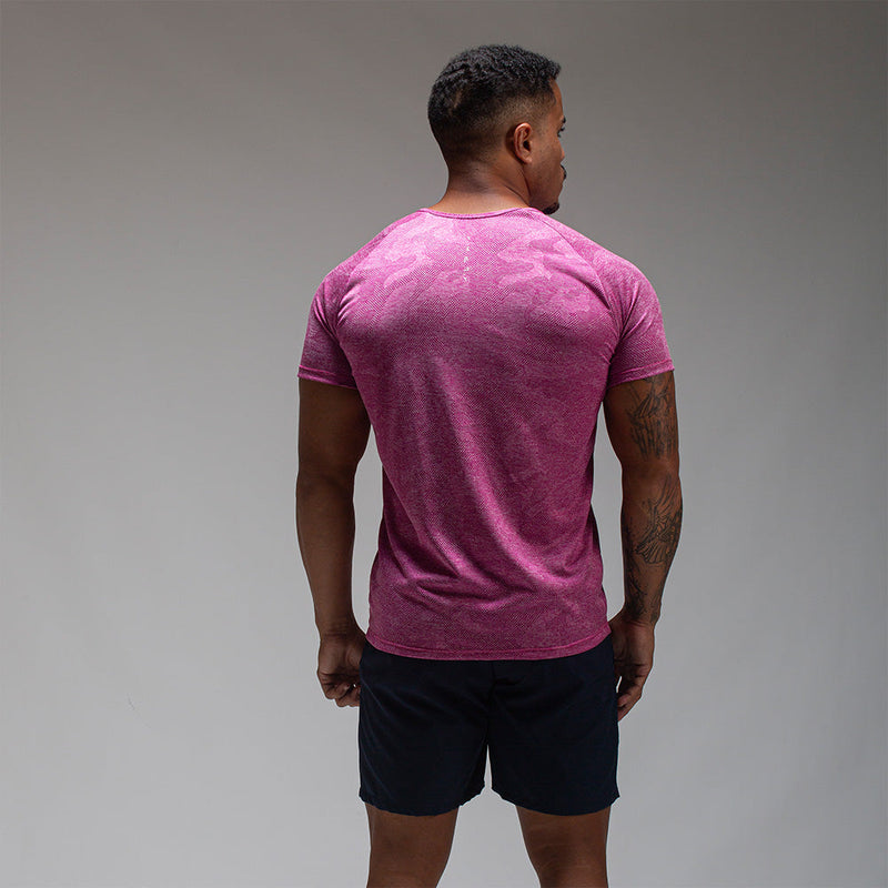 Camiseta Dry Fit Camuflada New Lupus Rosa Coral