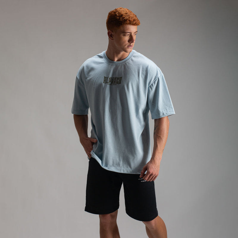 Camiseta Oversized Solid Azul Celeste