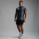 Camiseta Dry Fit Parallel Line Cinza Sombra