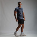 Camiseta Dry Fit Parallel Line Cinza Sombra