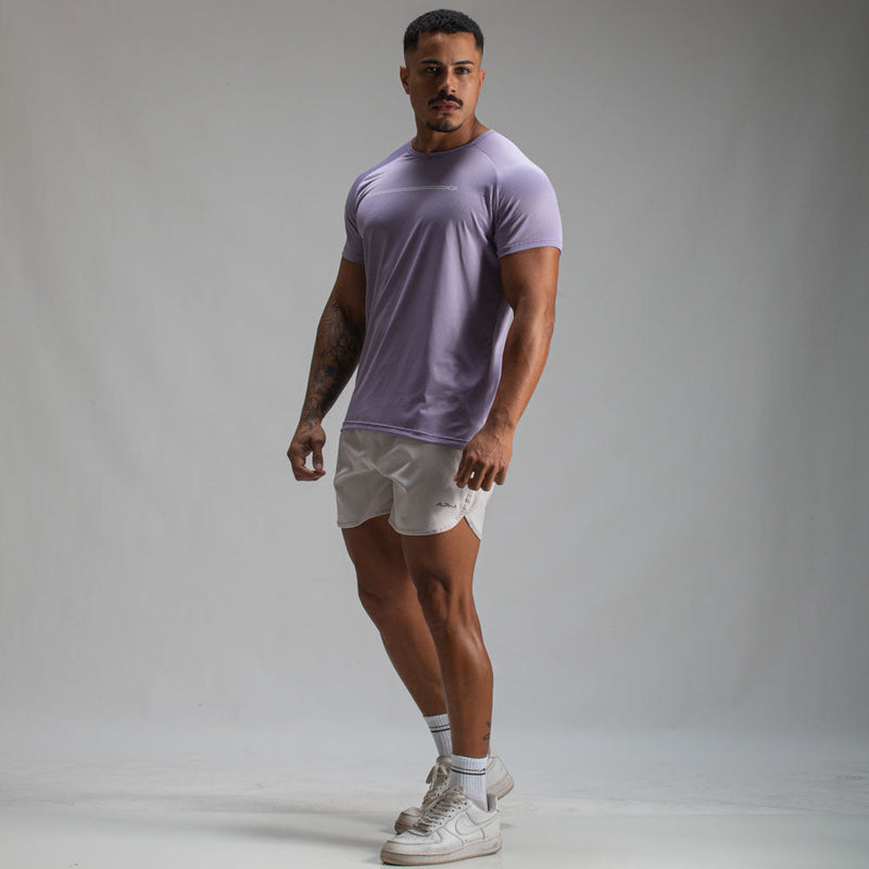 Camiseta Dry Fit Parallel Line Lilás Malva