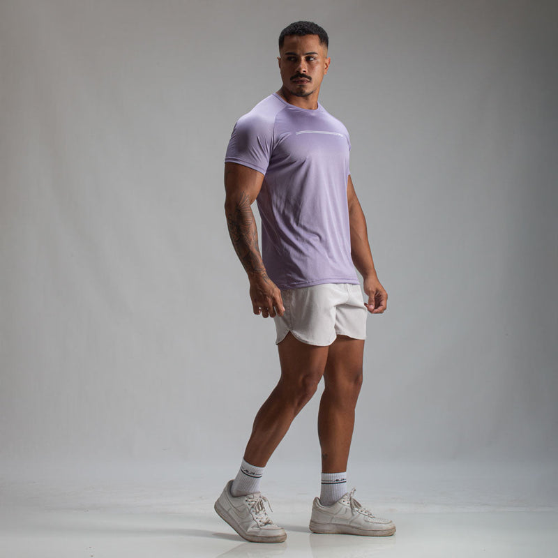 Camiseta Dry Fit Parallel Line Lilás Malva