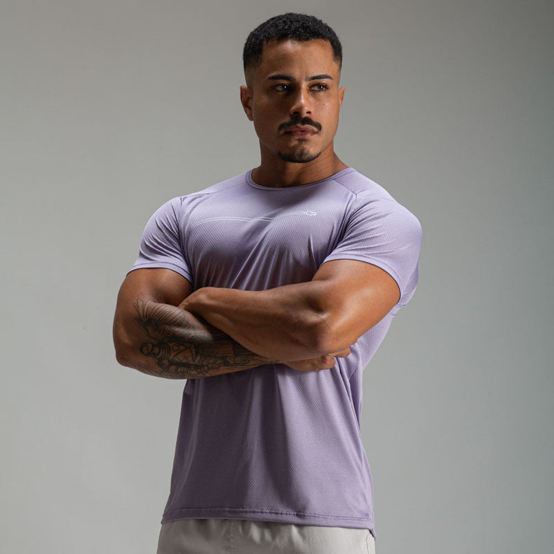 Camiseta Dry Fit Parallel Line Lilás Malva