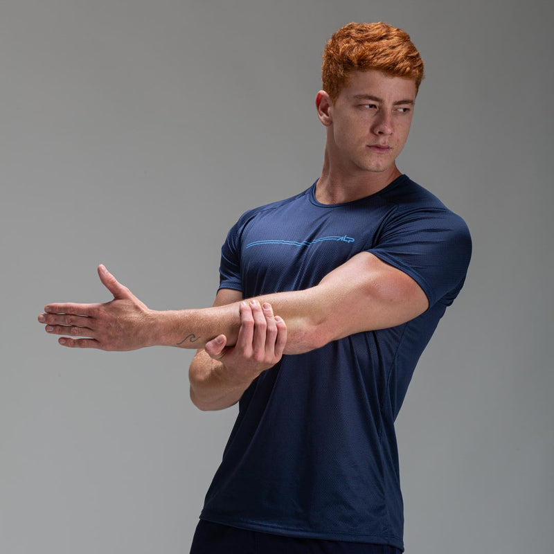 Camiseta Dry Fit Parallel Line Marinho Ashir