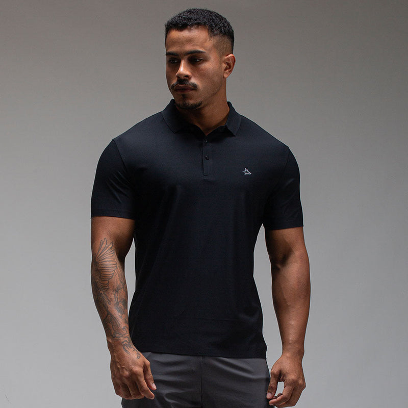 Camisa Polo Dry Fit Lupus Preto
