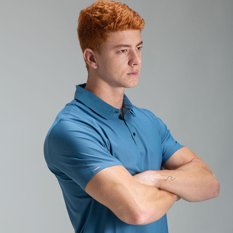 Camisa Polo Dry Fit Unique Azul Céu