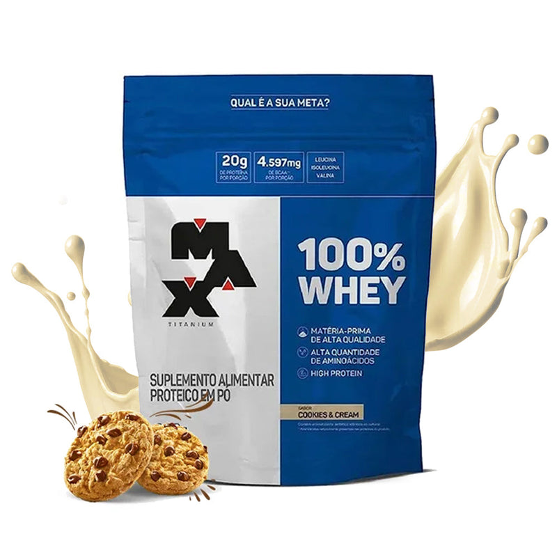 100% Whey Refil 900g Max Titanium